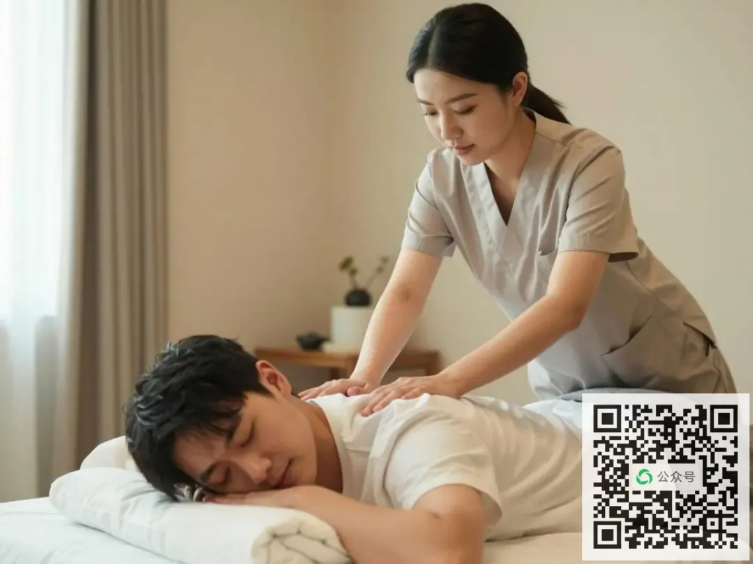头部刮痧梳子按摩，疏通经络